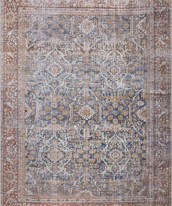 Georgia Collection Mair Machine Washable Area Rug - Oriental Persian Floral Style
