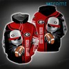 Georgia Football Hoodie with Jack Skellington All Over Print Design