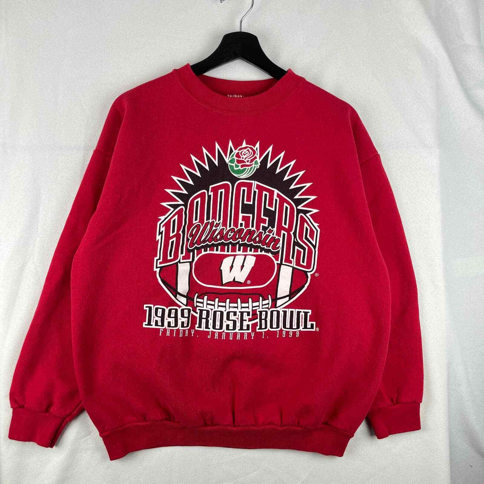Get Both Comfort and Style with Wisconsin Badgers Vintage Style Crewneck Sweatshirt and Sweatshirt Bundle, NCAA Fan Gift