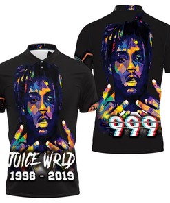 Get Colorful Sketch of Juice Wrld 999 Rap Hip Hop on 3D All Over Print Polo Shirt