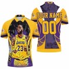 Get Fired Up with a Lebron James Los Angeles Lakers Western Conference Fire Ball Personalized 3D Polo Shirt
