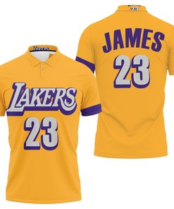 Get Game-Ready with a Los Angeles Lakers 2020 Finished Swingman Yellow City Edition Jersey 3D All Over Print Polo Shirt