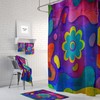 Get Happy Boho Shower Curtain with Unique Shower Curtains Print
