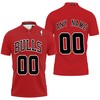 Get Hot with Chicago Bulls Any Name 00 2021 Red Team Polo Shirt in 3D