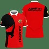 Get Noticed in Red: 3D Printed Abarth Nct-Va Polo Shirt Ver 2 with Athleisure Polo Collar
