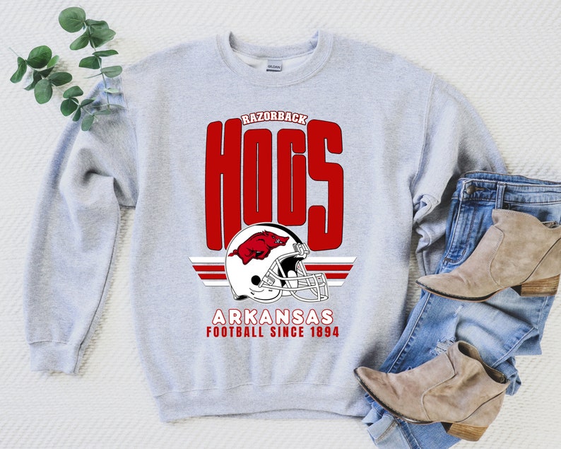 Get Ready For Gameday With Arkansas Football Apparel Razorback Sweatshirt, Crewneck, Hoodie, And More - Image 2