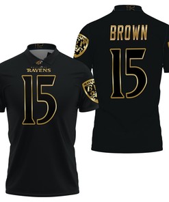 Get Ready for Baltimore Ravens Game Day with this Marquise Brown #15 3D Polo Shirt