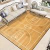 Get Ready for the Game with Our 3D Basketball Court Area Rug for Kids - Non-Slip Upholstery Rug