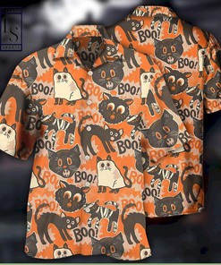Get Spooky with the Halloween Scaredy Cat Hawaiian Shirt