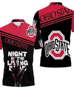Get Spooky with the Night of the Living Dead Ncaa Ohio State Buckeyes Polo Shirt in All-Over Print