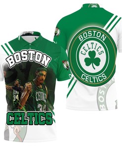 Get Stylish with Boston Celtics Legend Paul Pierce 34 Polo Shirt in 3D All Over Print