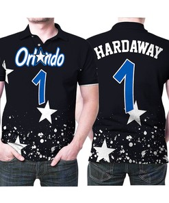 Get This Classic Orlando Magic Penny Hardaway Nba Basketball Polo Shirt in Black with 3D All Over Print