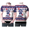 Get This Pabst Blue Ribbon Beer Reindeer Ugly Chirstmas Pattern 3D Print Polo Shirt for Comfortable Holiday Season.