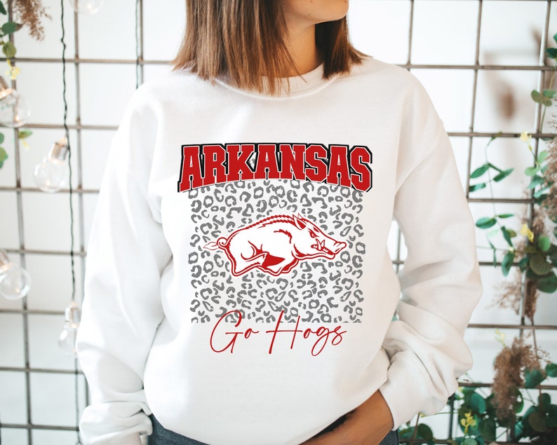 Get Wild With Arkansas Razorback Apparel Leopard And Cheetah Sweatshirts, Crewnecks, And More