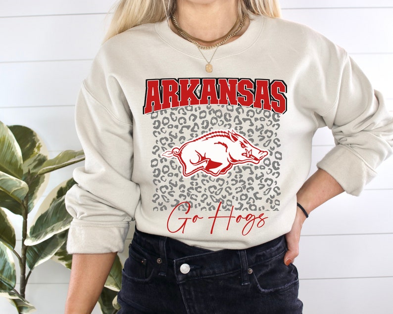 Get Wild With Arkansas Razorback Apparel Leopard And Cheetah Sweatshirts, Crewnecks, And More - Image 2