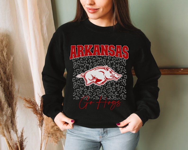 Get Wild With Arkansas Razorback Apparel Leopard And Cheetah Sweatshirts, Crewnecks, And More - Image 3