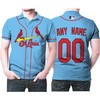 Get Your Blues with St Louis Cardinals Any Name 00 Light Blue 2020 Jersey Polo Shirt in 3D