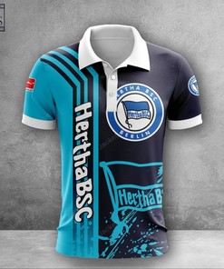 Get Your Bundesliga Game on Point with the Hertha BSC 3D Polo Shirt
