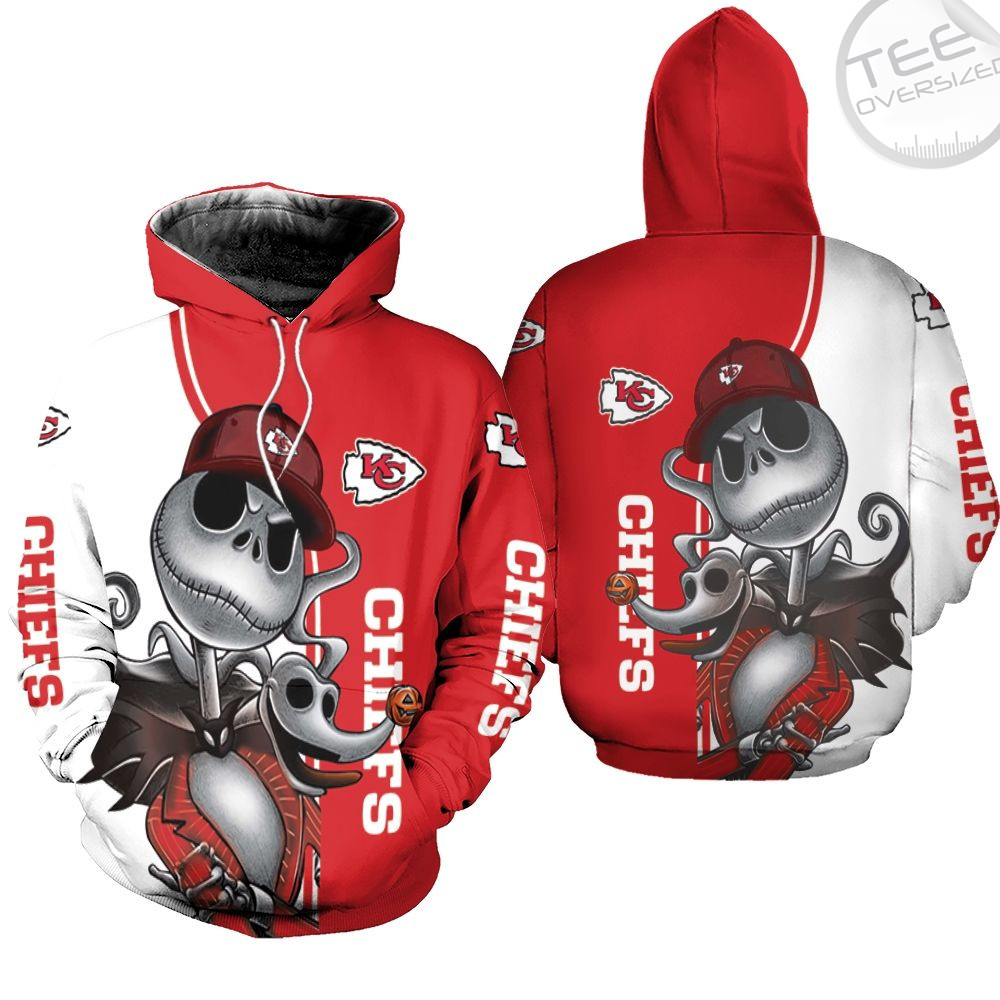 Get Your Game On with Kansas City Chiefs Jack Skellington And Zero 3D Hoodie