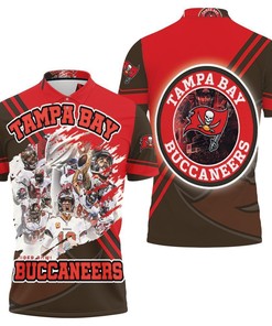 Get Your Game-Day Look with Tampa Bay Buccaneers Super Bowl Champions 2021 Jersey-Style 3D Polo All Over Print Shirt