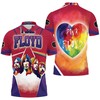 Get Your Hands On This Unique Pink Floyd Rainbow Heart Popart Red 3D All Over Print Polo Shirt And Stand Out