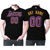 Get Your Lakers Fix with Any Name 00 2020-21 Earned Edition Black Jersey Polo Shirt in 3D