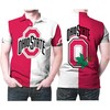 Get Your Own Ohio State Buckeyes Leaf Logo Red and White 3D All Over Print Polo Shirt with Breathable Fabric