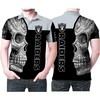 Get Your Raider On with Our Sugar Skull Las Vegas Raiders Flower Pattern 3D All-Over Print Polo Shirt
