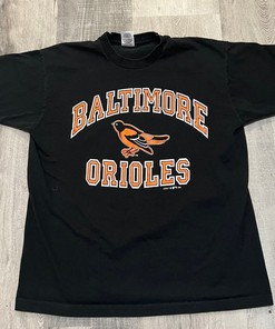Get Your Vintage Fix With This Vtg Baltimore Orioles Logo 7 Cal Ripken 1994 Mlb Single Stitch Baseball T-Shirt.