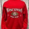Get Your Vintage Style Wisconsin Badgers 1999 Rose Bowl Red Crewneck Sweatshirt Here