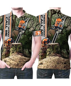 Get Your Woodcutting Game On with Our Legendary Stihl 3D All-Over Print Polo Shirt