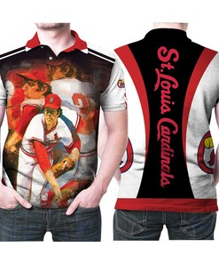 Get a Winning Look with Our 3D All-Over Print Polo Shirt Featuring The St. Louis Cardinals' Legendary Players