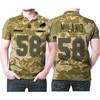 Get a fan must-have with Buffalo Bills' Matt Milano #58 Camouflage 3D Polo Shirt.