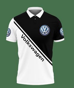 Get a sporty look with the 3D Printed Volkswagen Pvt-Lt Polo Shirt Ver 2 (Black) featuring an all-over print