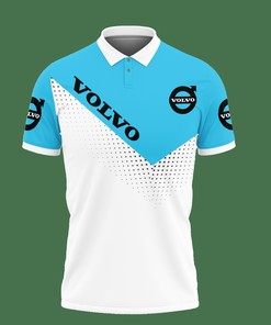 Get a sporty look with the 3D Printed Volvo Pvt-Lt Polo Shirt Ver 2 (Blue) and personalized polo collar.