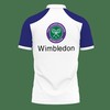 Get a sporty look with the 3D Printed Wimbledon Pvt-Lt Polo Shirt Ver 1 (Blue) and breathable fabric.