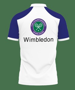 Get a sporty look with the 3D Printed Wimbledon Pvt-Lt Polo Shirt Ver 1 (Blue) and breathable fabric.