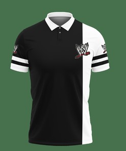 Get a sporty look with the 3D Printed Wwe Tnt-Va Polo Shirt Ver 1 (Black) and breathable fabric.