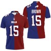 Get game day ready with a Two Tone Jersey Polo Shirt featuring Buffalo Bills' John Brown #15.