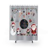 Get in the holiday spirit with a Santa Claus Merry Christmas Holiday Shower Curtain