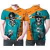Get into the Halloween Spirit with this Miami Dolphins Skeleton Hip Hip Polo Shirt