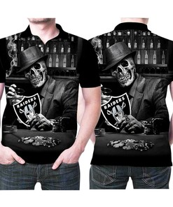 Get lucky and win with Skull Casino Pokers Kansas City Chiefs Logo 3D All Over Print Polo Shirt