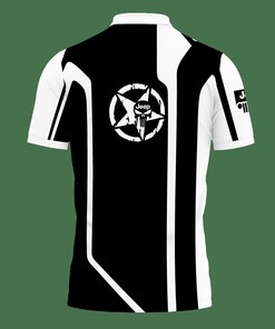 Get ready for a road trip in style with this 3D Printed Black Jeep Wrangler Nct-Va Polo Shirt Ver 2