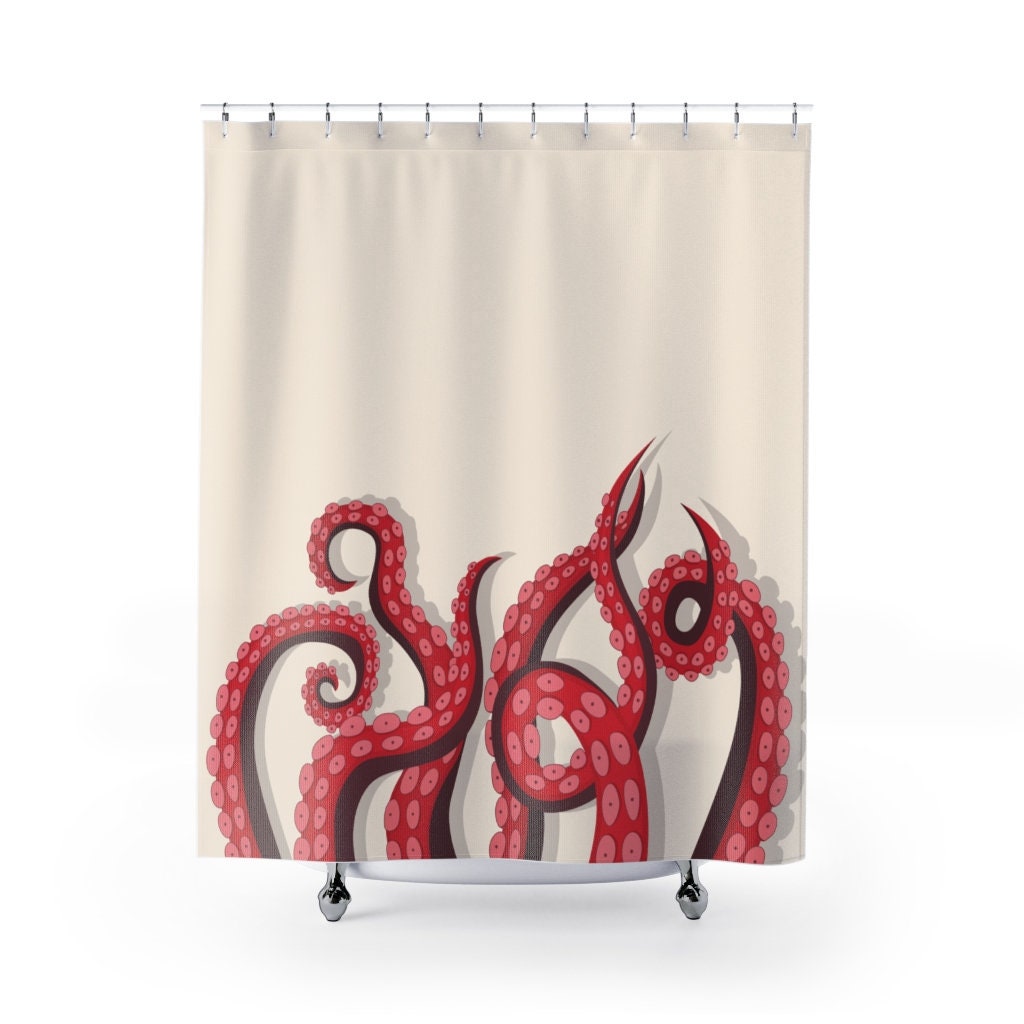 Get ready for an Occult Cthulhu with an Octopus Monster Tentacle Shower Curtain