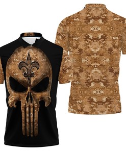 Get ready for the field with the Camouflage Skull New Orleans Saints American Flag 3D Jersey Polo