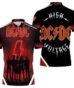 Get ready for the stage with this AC/DC PWR UP polo shirt featuring a unique all-over print and 3D t-shirt design.