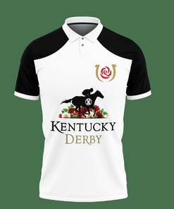 Get ready to watch the Kentucky Derby in style with this Black 3D Printed Kentucky Derby NQP-HT Polo Shirt Ver 1