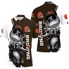 Get spooky with our Cleveland Browns Jack Skellington and Zero Polo Shirt featuring a bold and unique design