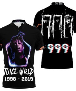 Get the Hip Hop Vibe with Juice Wrld 999 Neon Color 3D All Over Print Polo Shirt
