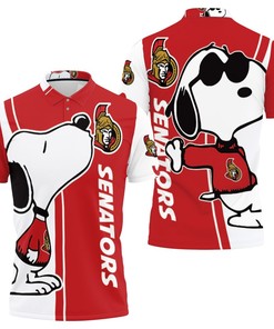Get this Cool Ottawa Senators Snoopy 3D All Over Print Polo Shirt to Show Your Love for the Team